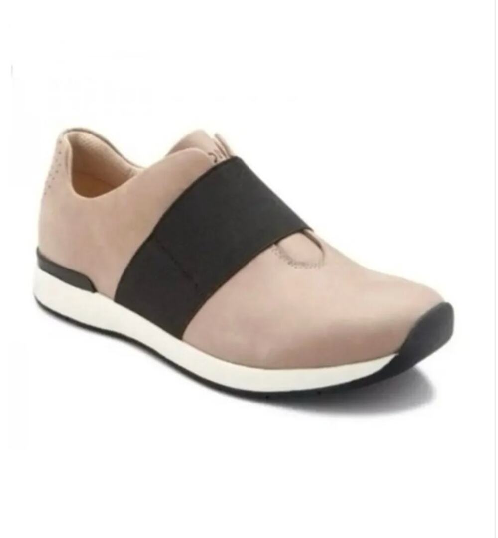Vionic Codie Slip On Comfort Sneaker Tan Taupe Women's 7 WIDE Like New Comfort